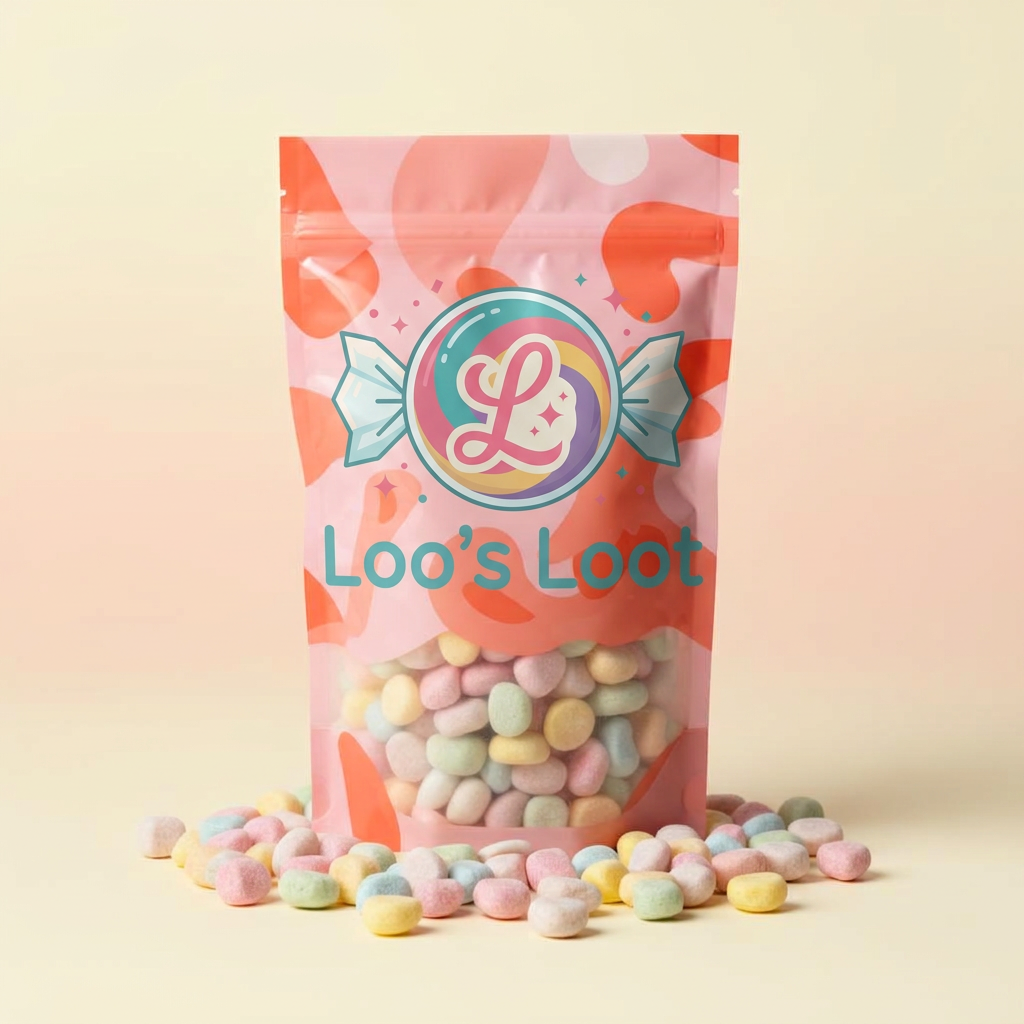 Custom Plastic Zip filled with candy
